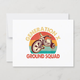 1965-1980 Generation Gen X Generation X Ground Squ RSVP Card