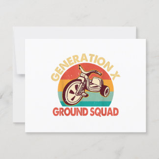 1965-1980 Generation Gen X Generation X Ground Squ RSVP Card