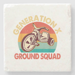 1965-1980 Generation Gen X Generation X Ground Squ Stone Coaster