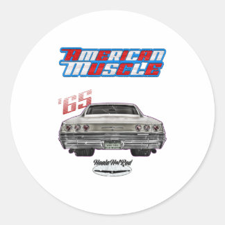1965,65,HotRod,Impala,Biscayne,Del Ray, Classic Round Sticker