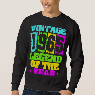 1965 Birthday Vintage 1965 & Born In 1965 Made In Sweatshirt