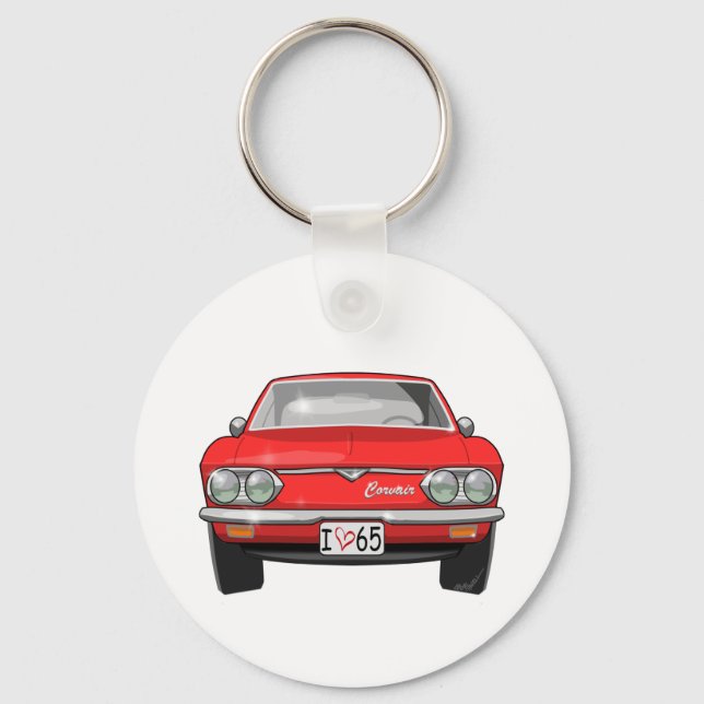 1965 Chevrolet Corvair Front View Keychain (Front)