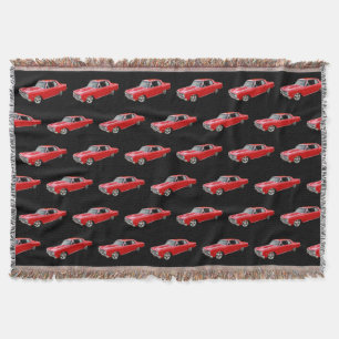 1965 Chevy Chevelle Mailbu SS Muscle Car Throw Blanket