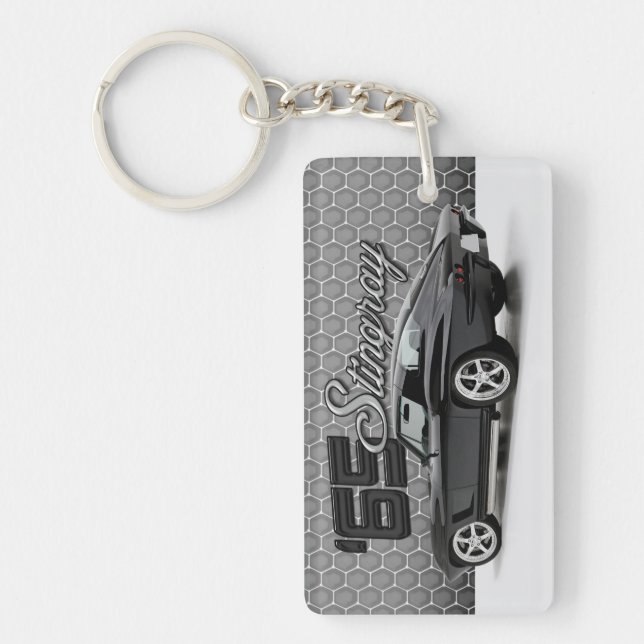 1965 Chevy Corvette Vette Stingray 396 Classic Car Keychain (Front)