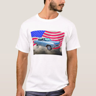 1965 Chevy Impala 327 With American Flag T-Shirt