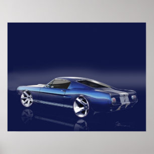1965 Classic Mustang Poster