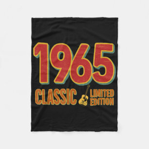 1965 Clic Limited Edition Vintage Guitar Birthday Fleece Blanket