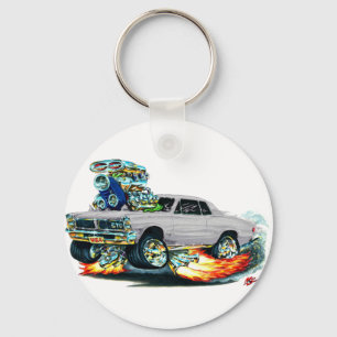 1965 GTO Grey Car Keychain