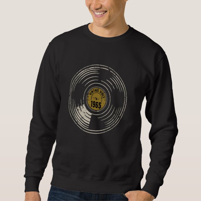 1965 Retro Birthday Anniversary Vintage Style Reco Sweatshirt (Front)