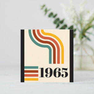 1965 Retro Stripe Vintage Poster Invitation