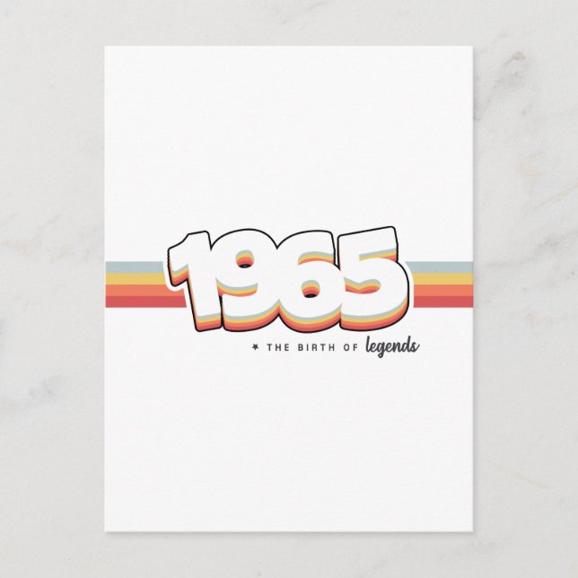 1965 The birth of legends Postcard (Front)