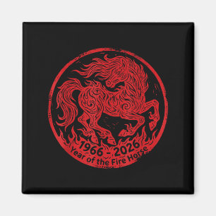1966 2026 year of the fire horse 60th birthday magnet