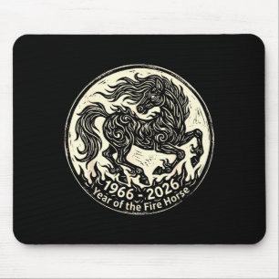 1966 2026 year of the fire horse chinese zodiac mouse pad