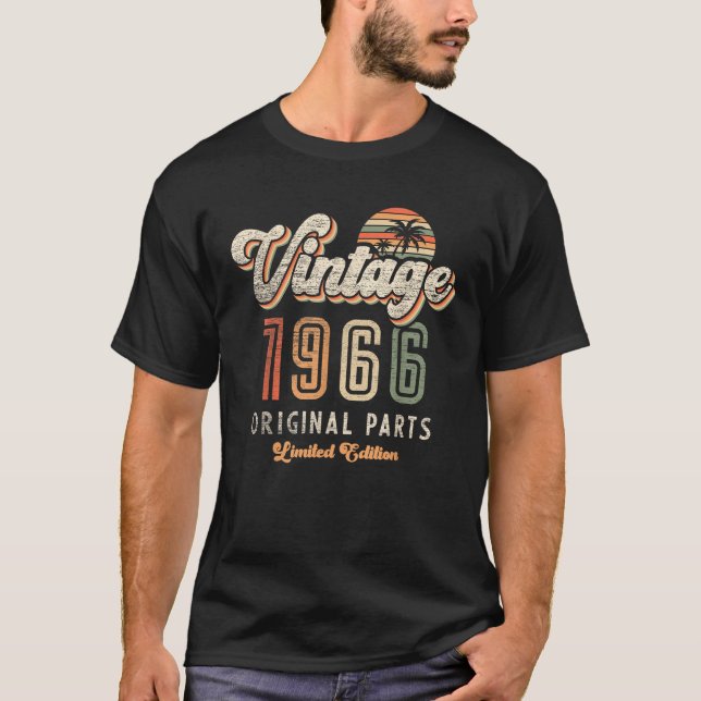 1966 60 Year Old 60th Retro Gift Limited Edition T-Shirt (Front)