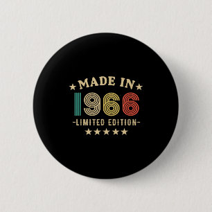 1966 60th Birthday,funny Retro 2026 Gift Him,dad,f 2 Inch Round Button
