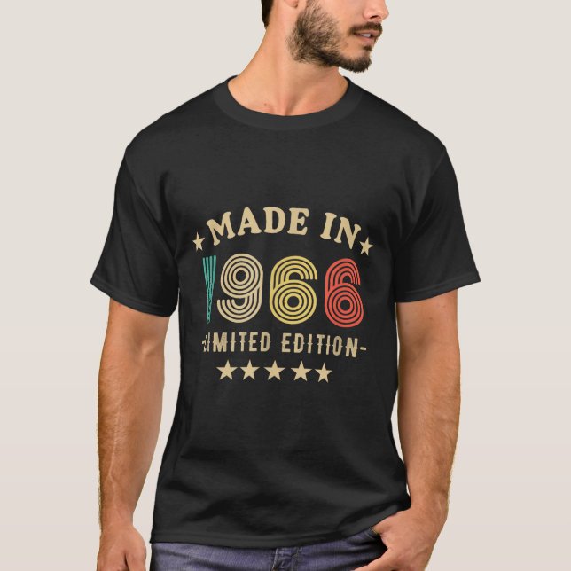 1966 60th Birthday,funny Retro 2026 Gift Him,dad,f T-Shirt (Front)
