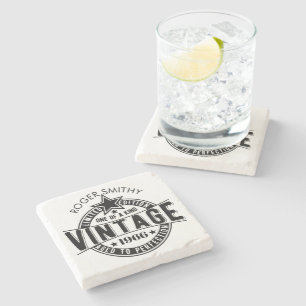 1966 60th Birthday Vintage Aged to perfection Stone Coaster