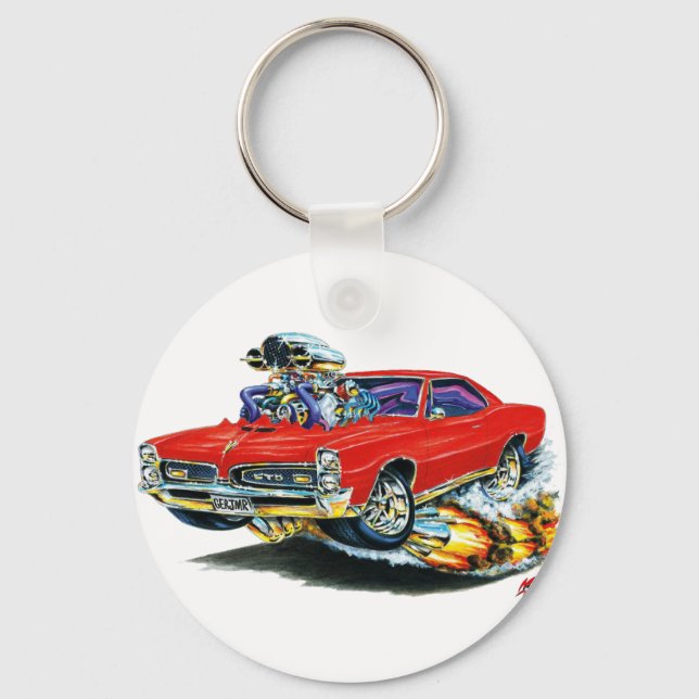 1966-67 GTO Red Car Keychain (Front)
