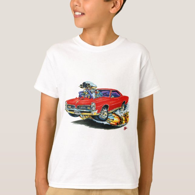 1966-67 GTO Red Car T-Shirt (Front)