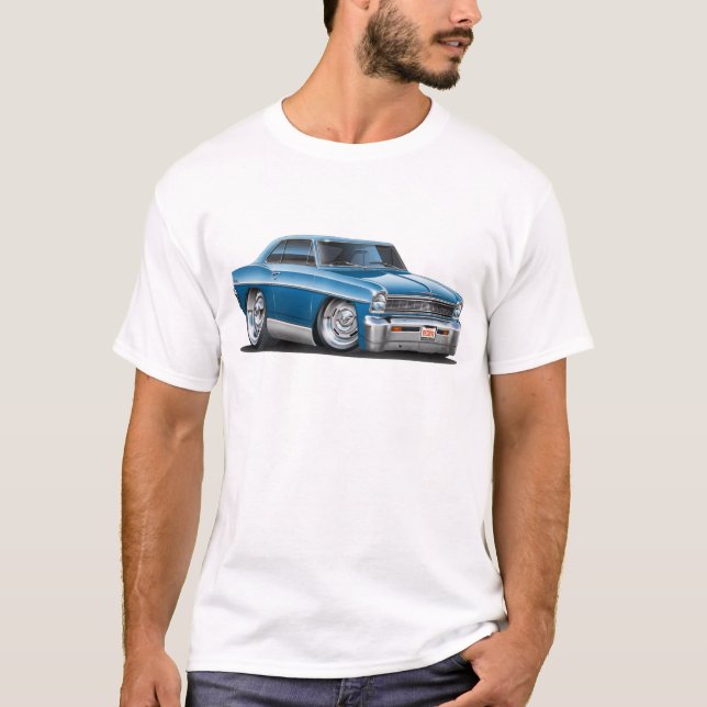 1966-67 Nova Teal Car T-Shirt (Front)