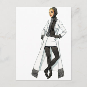 1966 Cardin Fashion Postcard