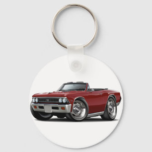 1966 Chevelle Maroon Convertible Keychain