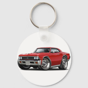 1966 Chevelle Red Car Keychain