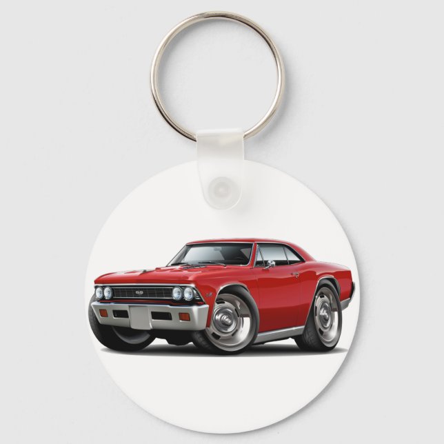 1966 Chevelle Red Car Keychain (Front)