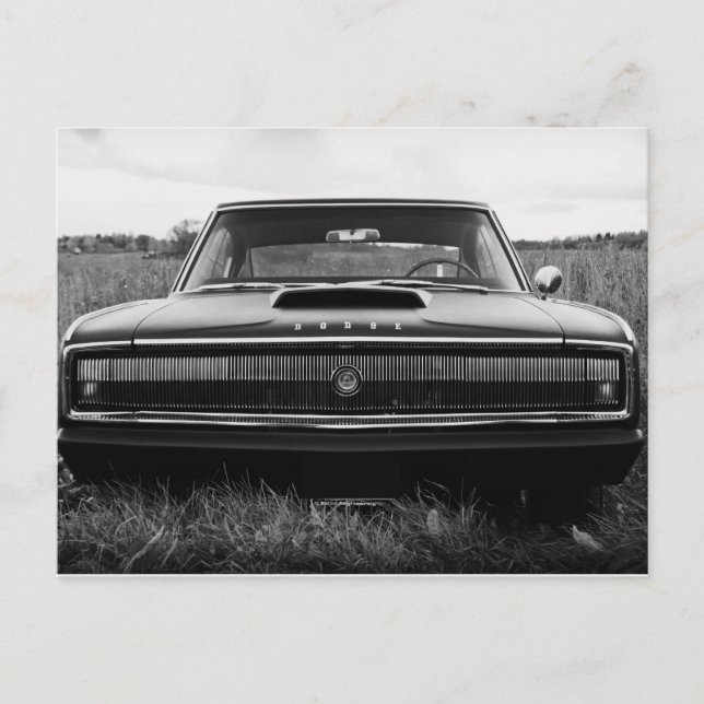 1966 Dodge Charger Muscle Car Postcard (Front)