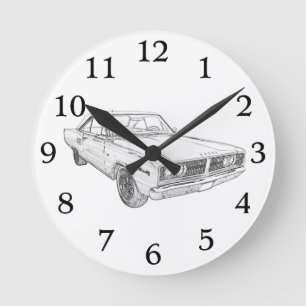 1966 Dodge Coronet Round Clock