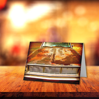 1966 Dodge Dart Rusty Antique Car Card