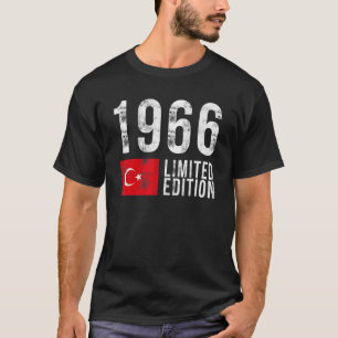1966 Limited Edition Turkey with Flag Birthday T-Shirt