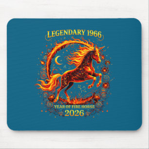 1966 Year Fire Horse 60th Design Mouse Pad