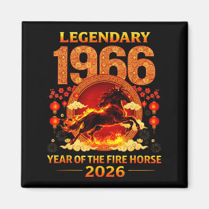 1966 Year Of The Fire Horse 60th Birthday Chinese  Magnet