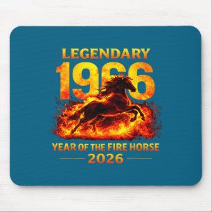 1966 Year Of The Fire Horse 60th Birthday Chinese Mouse Pad