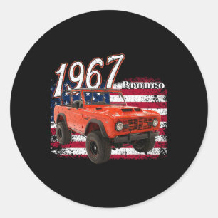 1967 67 Bronco Suv Car Classic Round Sticker