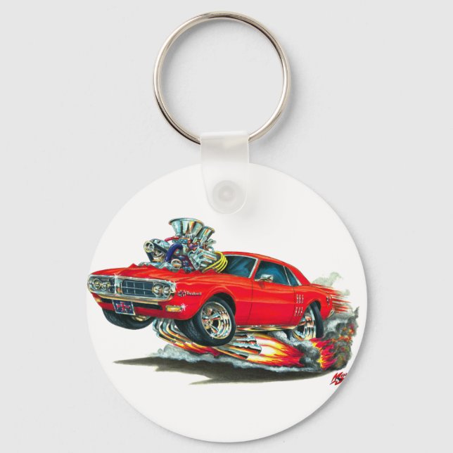 1967-68 Firebird Red Car Keychain (Front)