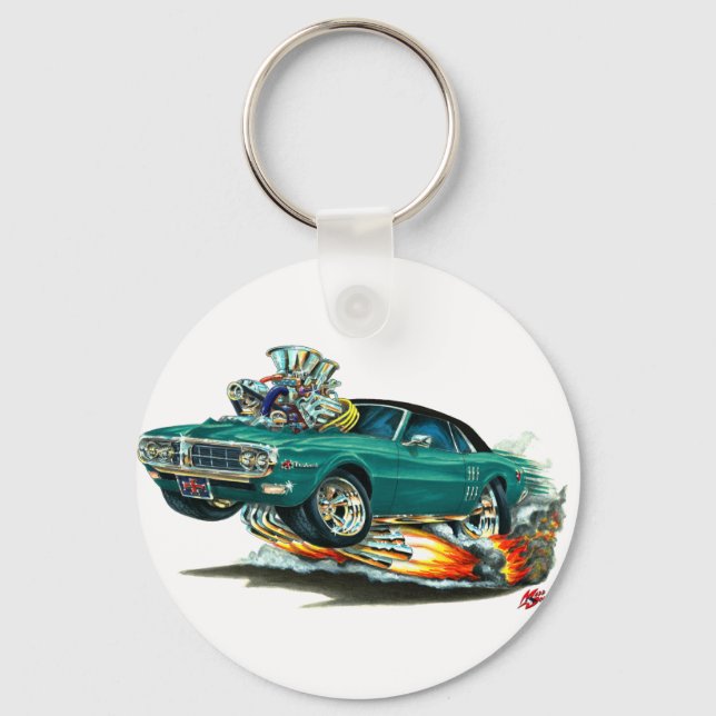 1967-68 Firebird Teal-Black Top Keychain (Front)