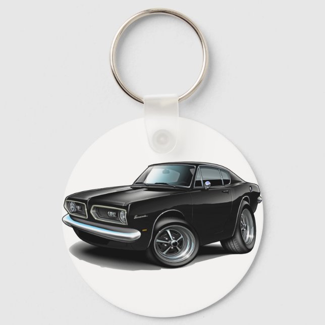1967-69 Barracuda Black Car Keychain (Front)