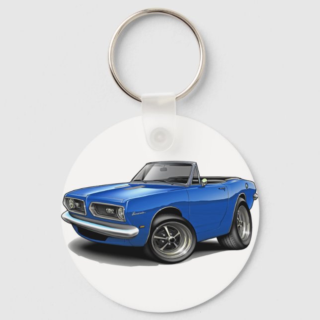 1967-69 Barracuda Blue Convertible Keychain (Front)