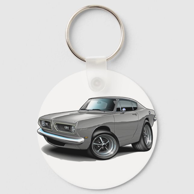 1967-69 Barracuda Grey Car Keychain (Front)