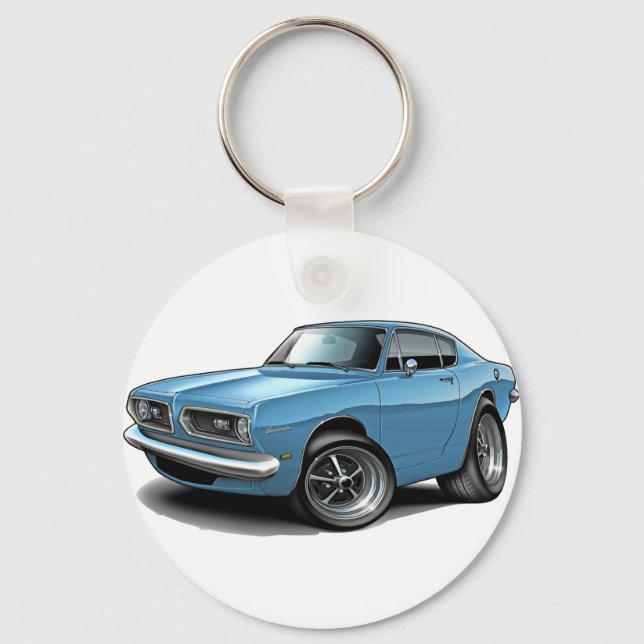 1967-69 Barracuda Lt Blue Car Keychain (Front)