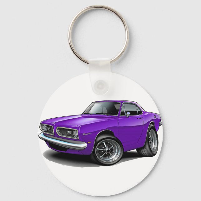 1967-69 Barracuda Purple Coupe Keychain (Front)