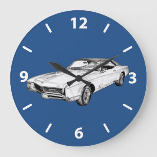 1967 Buick Riviera Illustration Large Clock