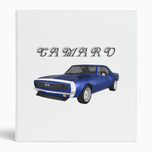 1967 Camaro Muscle Car: Blue Finish: Binder (Front)