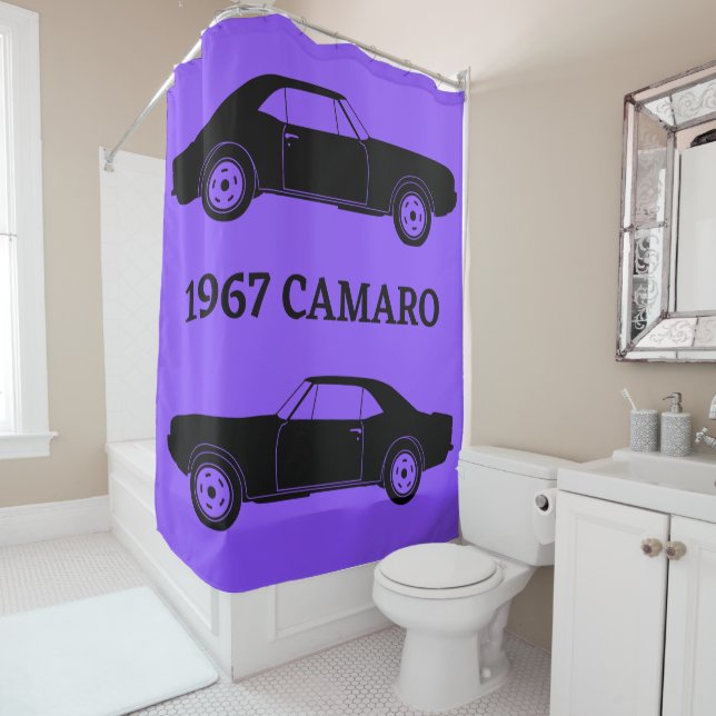 1967 Camaro Muscle Car Shower Curtain (In Situ)