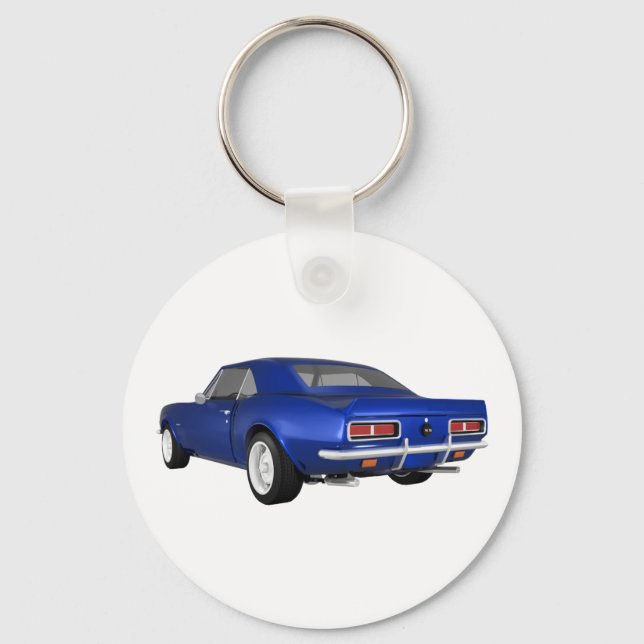 1967 Camaro SS: Blue Finish: 3D Model: Keychain (Front)