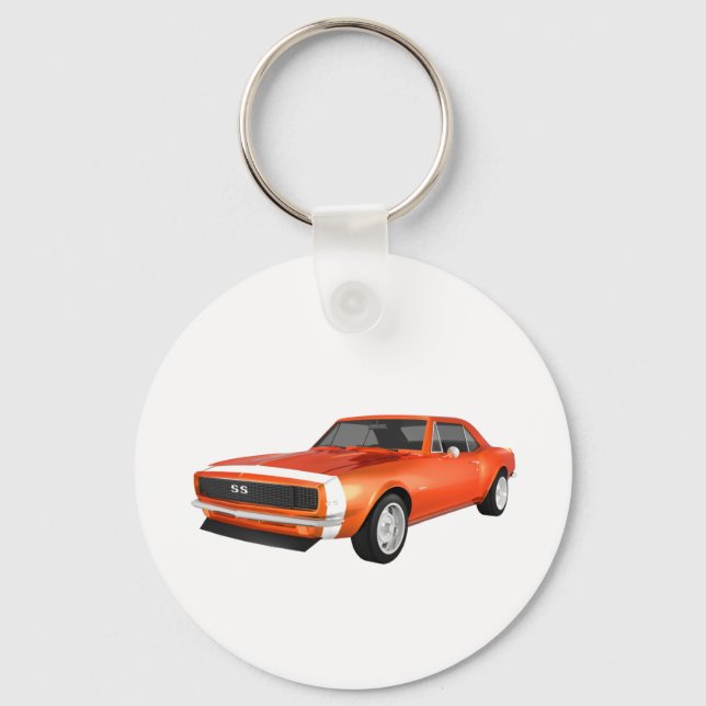 1967 Camaro SS: Orange Finish: 3D Model: Keychain (Front)