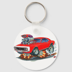 1967 Camaro SS Red-White Car Keychain