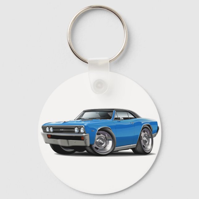 1967 Chevelle Blue Black Top Keychain (Front)